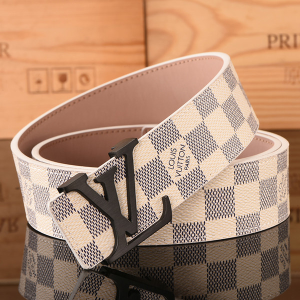 2019 belt high Quality Genuine Leather black and white color Cowhide Belt For Mens Luxury Belt free shipping
Louis
Vuitton
LV