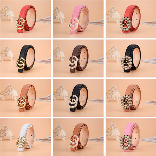 Wholesale Kids Designer Belts Fashion Hot Children Classic Needle Buckle Waistbands Lichee Pattern Teenager Elegant Belts Christmas Gifts
