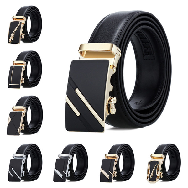 Mens Designer Belt Automatic Buckle Business Belts Male Leather Strap with Metal Automatic Buckle Men Waist Belt GGA3034-5