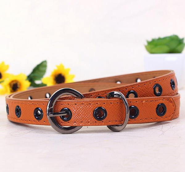 kids belt leather straps with needle buckle cute children pin buckle leather beltsfashion design belt buckles for boy and girl