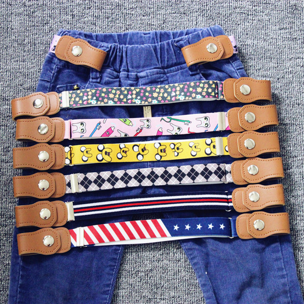 Invisible Buckle-Free Elastic Waist Belt Stretchy Children Girls Boys Jeans Pants Dress Waistband Adjustable Lazy Belts