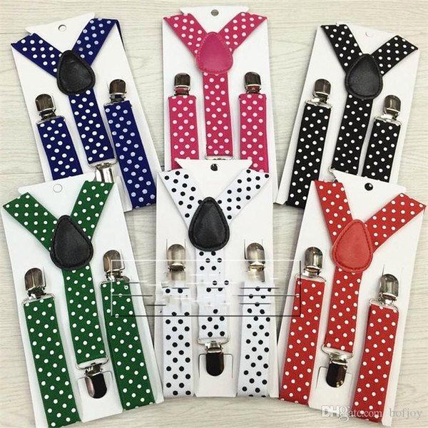 Baby Kids Suspenders for 1-10T Baby Braces Elastic Y-back Dot Lattice Pattern Boys Girls Suspenders Accessories