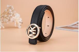 New fashion cross pattern smooth buckle ladies belt girl Korean version of the elegant wild imitation leather children's pants belt tide