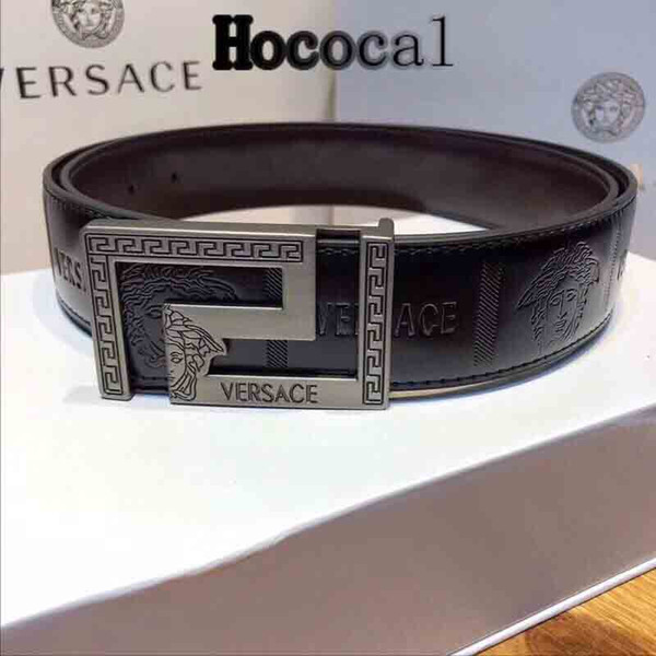 2019Hococal Hot Sale High Quality Luxury Brand Medusa Belt Double Buckle Gift Box Set Beauty Belt