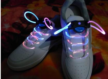 Creative LED shoelace flash light lace lace hip-hop skate zone running shoes 50pcs