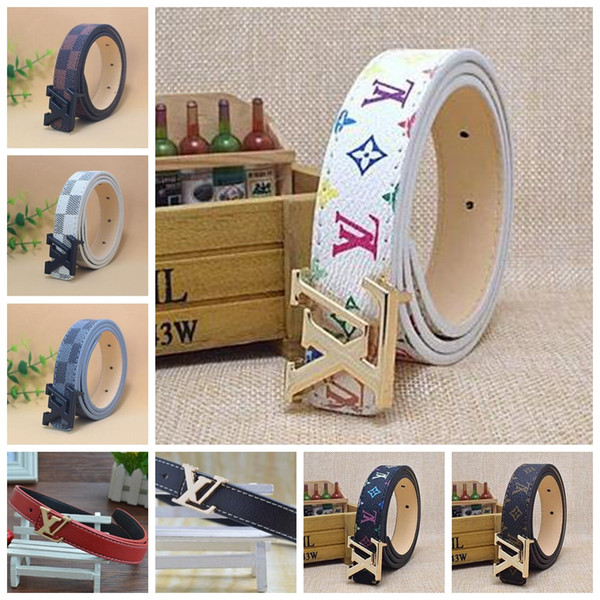 Kids Belts Fashion Children Classic Floral needle Buckle Belts Waistband Lichee Pattern Teenager Designer Elegant Belts 14styles GGA1962