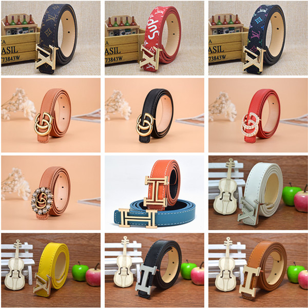 Kids Designer Belts Fashion Children Classic Needle Buckle Waistband Lichee Pattern Bright Skin Candy Colors Designer Teenager Elegant Belts