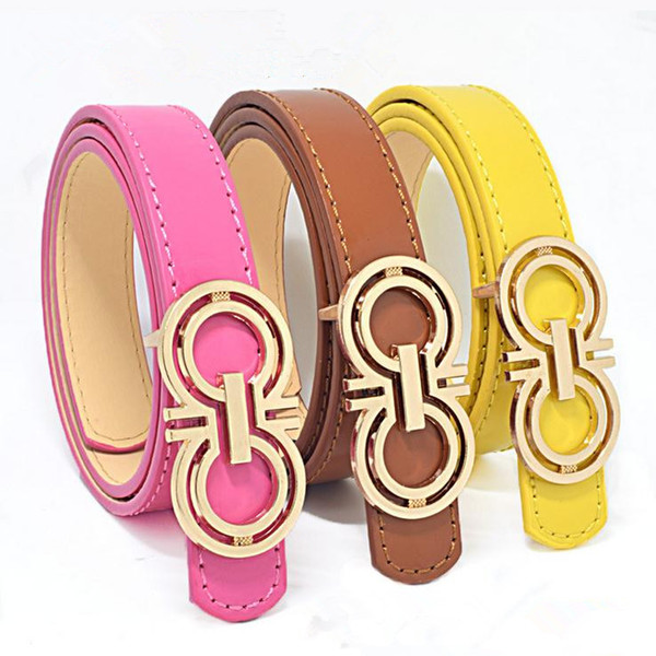 Classic Fashion Kids Faux Leather Belts Brand Designer Children Buckle Belt Girls Boys Leisure Strap High Quality