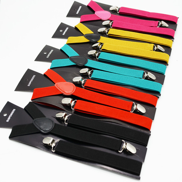 Adult Suspenders 42Colors Unisex Women & Men Belts Accessories Candy Color Adjustable Slim Clip-on Suspenders Pants Braces