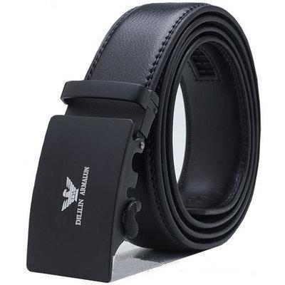 Fashion Genuine Royal Men's Leather Belts Business Casual Alloy Automatic Buckle Belt Two-story Leather Straps