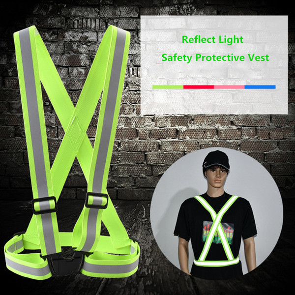 Unisex Outdoor Cycling Safety Protective Vest Bike Bicycle Light Reflecting Elastic Harness Night Riding Running Jogging A-768