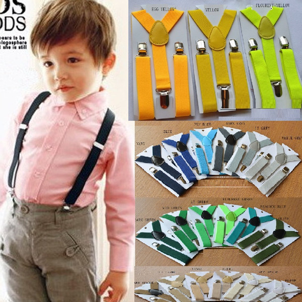 Children Straps Cute Elastic Boys Girls Clip on Suspenders Clothing Kids Cool Vintage Fashion Y Shape Adjustable Braces High Quality Braces