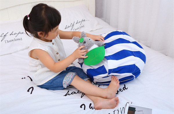 Kids Storage Bean Bags Plush Toys Beanbag Chair Bedroom Stuffed Animal Room Mats Portable Clothes Storage Bag 4 Colors 100pcs IB559