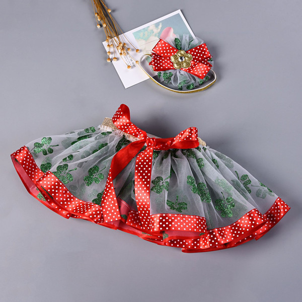 New Children's Wear European and American Children's Mesh Skirt Christmas Girl Princess Dress Children's Pettiskirt Tutu Skirt