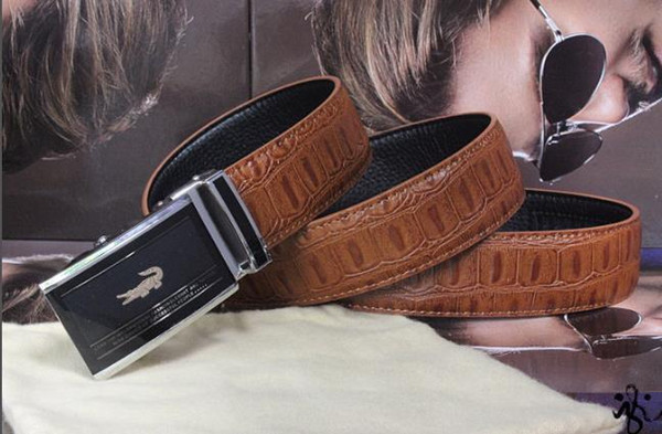 men's leather belt Fashion automatic buckle strap for Business Luxury casual Waist Strap Belt Waistband 76 design KKA1361