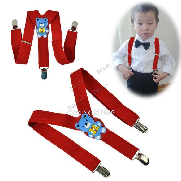 Promotion!!!Children Toddlers Cartoon Adjustable Suspenders Trousers Y-back Suspender Braces Belt Kid Baby Red b014 1525