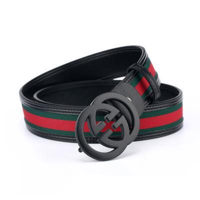 High Quality Fashion Brand Design Belts Red Explosion Stripe Belt Leather Cowhide Men and Women Belt Free Shipping