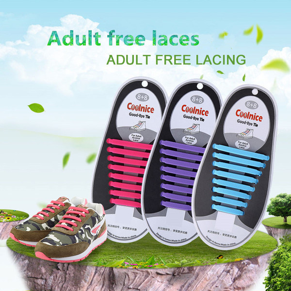 Silicone laces Sports And Leisure Silicone Stretch Free Tie-free Lazy laces Adult Models Unisex models