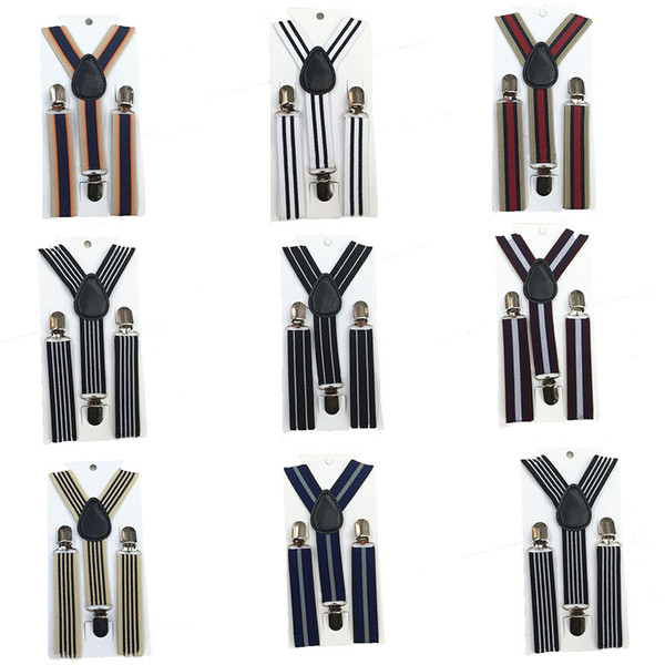 Children Adjustable Striped Suspenders 2019 new baby Elasti Braces Kids Strap clip 8 colors Belts C3914