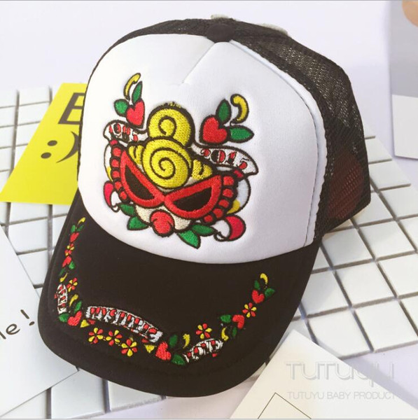 Japan Famous Brand Logo Baby Hat Cute Luxury Embroidery Unisex Children Caps Summer Breathable Sunhat Baseball Cap