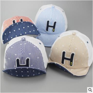 New Arrival Cartoon Baby Cap Baby Kids Cotton Mesh Hat Cute Stripe Sun Cap Top Quality Children Outing Caps Free Shipping