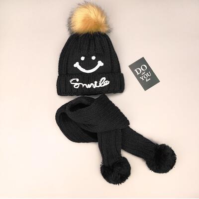 Children's hat qiu dong han edition tide male baby girl hat knitting scarves to keep warm earmuffs cap sleeve cap