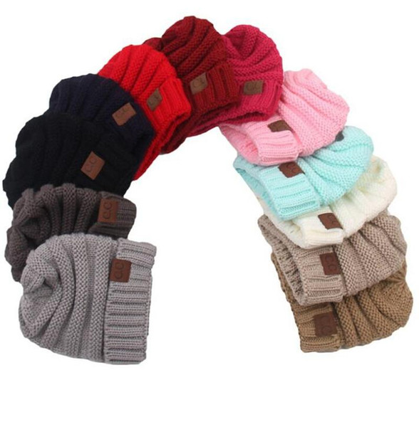 Baby Hats CC Trendy Beanie Crochet Fashion Beanies Outdoor Hat Winter Newborn Beanie Children Wool Knitted Caps Warm Beanie