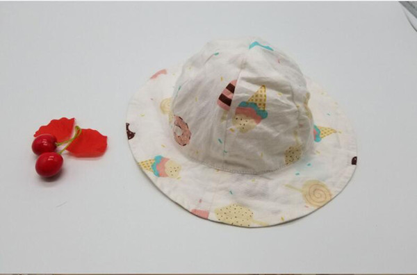 Men and women baby European and American style summer baby sunscreen hat thin sunshade hat sun gauze fisherman