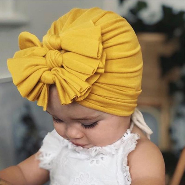 Baby Girl Cotton Headwrap Floppy Bow Turban Headband For Baby Head wear Baby Top Knot Headband Kids Girls Hair Accessories