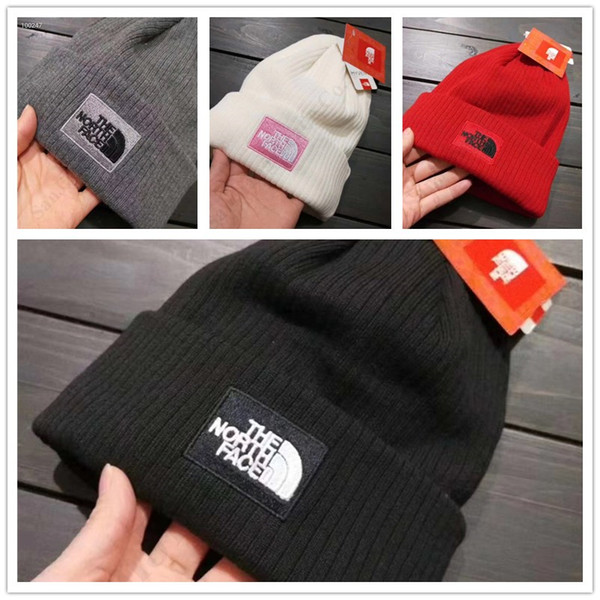 Brand Knitted Hat The North Women Men Beanie Adults Face Fleece Winter Hats Outdoor Ski Cap Solid Color Unisex Warm Knit Cap C110503