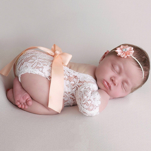 Newborn Photography Props Baby Girl Lace Romper Infant Shoot Clothes Photo Props Baby Newborn Props Infant Photo shoot