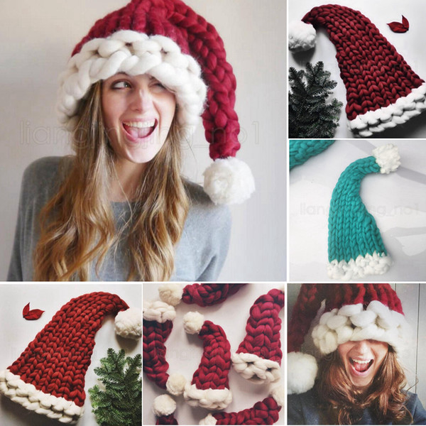 3styles Wool Knitted Hats Christmas Hat Fashion Home Outdoor Party Autumn Winter Warm Hat Xmas gift party favor indoor tree decor FFA2849