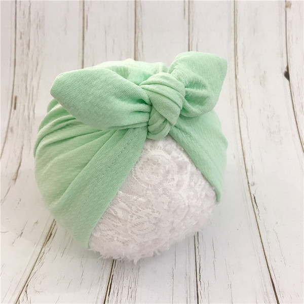 Baby Knot Bow Hat Cotton Unisex Beanies Muslin Indian Caps Girls Boys Kids Photography Props Newborn Hair Accessories