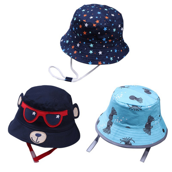 Cute Baby Hats Summer Spring Baby Boys Girls Print Caps Kids Cartoon Hat Sunhat Enfant Hat Newborn Accessories