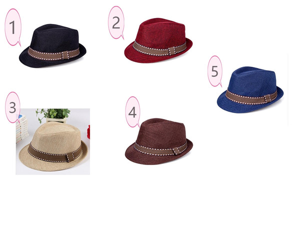 Korean version of the linen hat fashion children hat unisex Jazz style for boy's or girl's hat