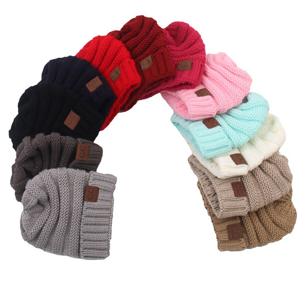 Fashion Children's Hat Wool Knit Hat Baby Simple Thickening Hooded Warm Hat