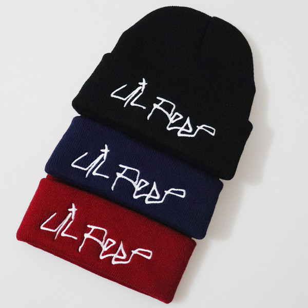 Lil Peep Beanie Embroidery xxxtentacion Love lil.peep men women Knit Cap Knitted Hat Skullies Warm Winter Unisex Ski Hip Hop Hat MLE430