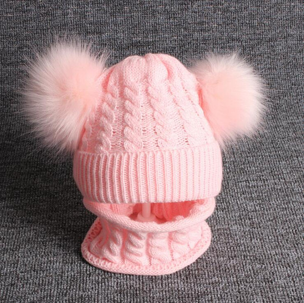 Winter Hat For Girls Baby Boys Pom Poms Hat Children Knitted Beanies Warm Baby Hat Infant Toddler Warm Cap Kids Xmas Gift