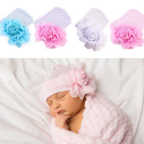 Cute Newborn Kids Baby Boys Girls Crochet Knit Handmade warm Floral Hat Photo Photography Prop Cap