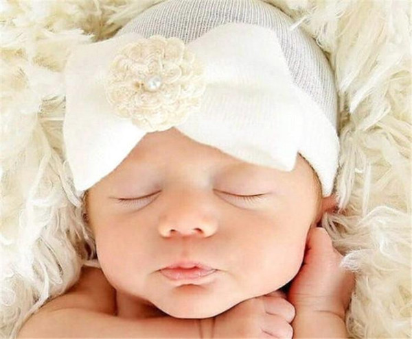 2019 Newborn cotton flower styling baby hat Baby products newborn baby cap infant cotton flower cap