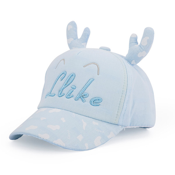 Children's Cap New Baby Spring and Autumn Trend Boys and Girls Deer Styling Sunhat Baseball Visor