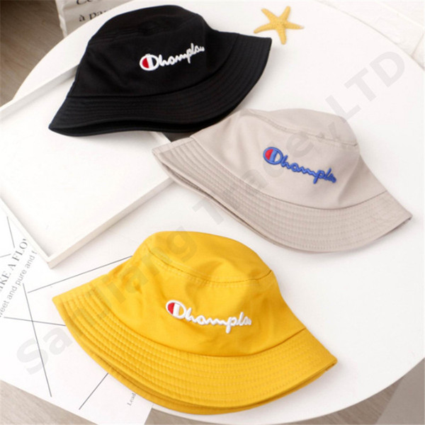 kids hat champion embroidery bucket hat summer caps embroidery visor fisherman hats boys and girls outdoor baby casual fashion cap C3193