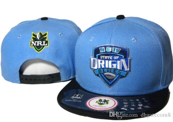 Top Fashion hot new Nrl NSW Blues Snapback Hat Nrl Teams Snapbacks Hats Adjustable Ball Cap Men Women Summer Beach Sun Cap 02