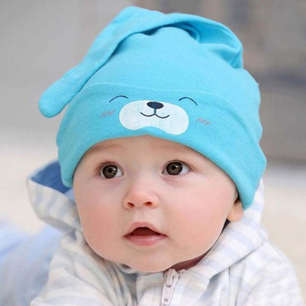 Smile Cute Sleeping Cotton Chapeau Knitted Hats Comfortable Accessories Cotton Baby for Newborn Infant Girls