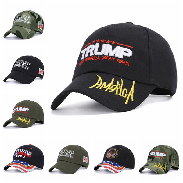 New Donald Trump 2020 Hats Letter Embroidery Baseball Hats Make America Great Again Trump 2020 Visor Sports Cap HHA1126