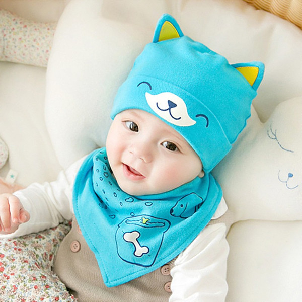 Kids Baby Boy Girl Spring Summer Hat For Infant Cotton Soft Warm Caps Beanie Cap Accessories Set