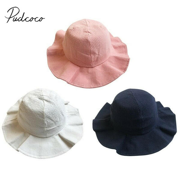 2019 Children Accessories Kids Fisherman Cap Girls Boys Junior Mens Ladies Adult Children Hat Summer Sun Protect Solid Caps