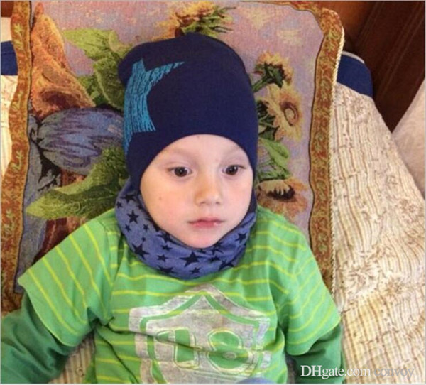 Newborn Baby Kids Hat scarf 2pcs set fashion Winter Cap Baby Girls/Boys Hat Warm Hat Children Cap and Scarf set BH52