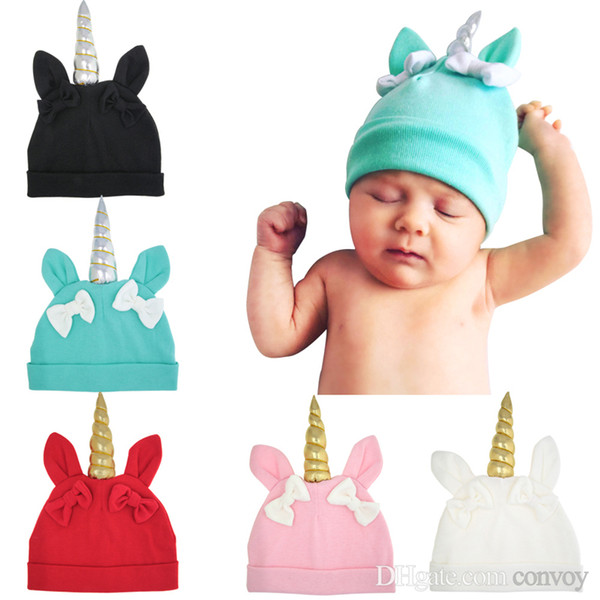 Autumn toddler winter hats wholesale baby unicorn hats caps girls ears beanie hats babies bonnet top hat baby photography props BH134