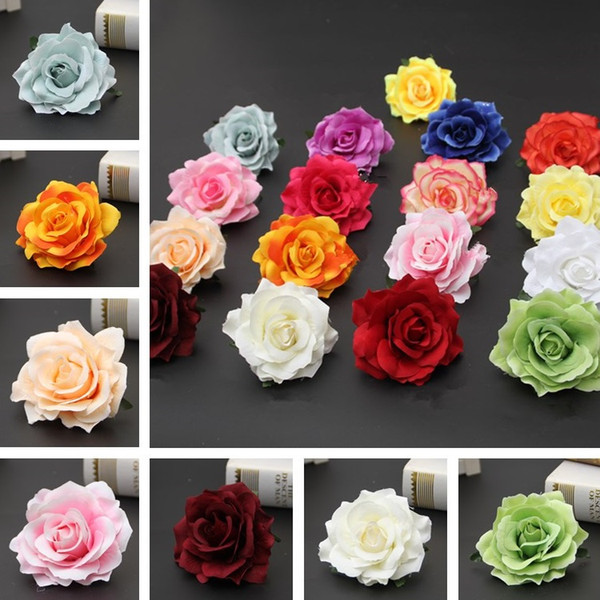 Bride wedding silk flower simulation rose brooch seaside beach woman hibiscus bride head flower T6I056